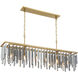 Gemma 6 Light 52 inch Modern Gold Linear Chandelier Ceiling Light