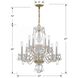 Traditional Crystal 10 Light 23 inch Polished Brass Chandelier Ceiling Light