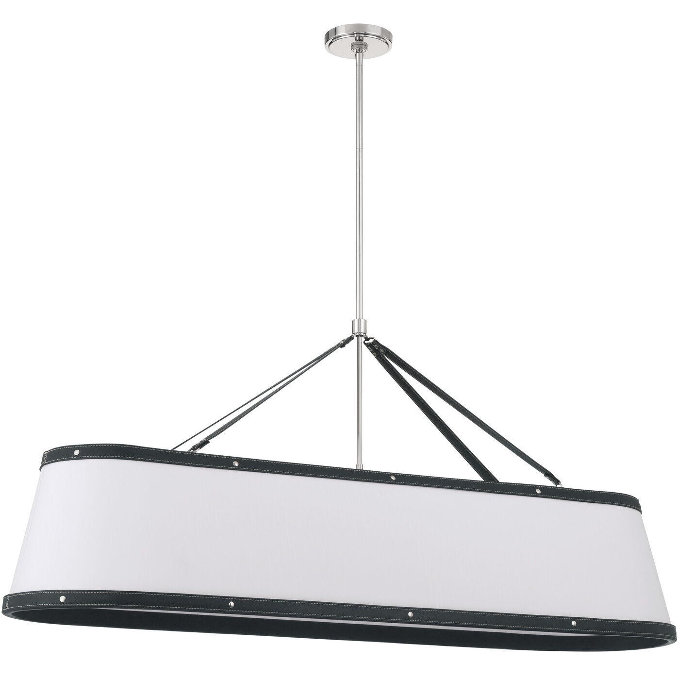 Callahan 6 Light 47.5 inch Polished Nickel Linear Chandelier Ceiling Light