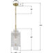 Ackerly 1 Light 8.5 inch Aged Brass Chandelier Ceiling Light