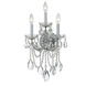 Maria Theresa Sconce Wall Light in Clear Spectra, Polished Chrome