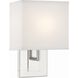 Brent Sconce Wall Light in Polished Nickel