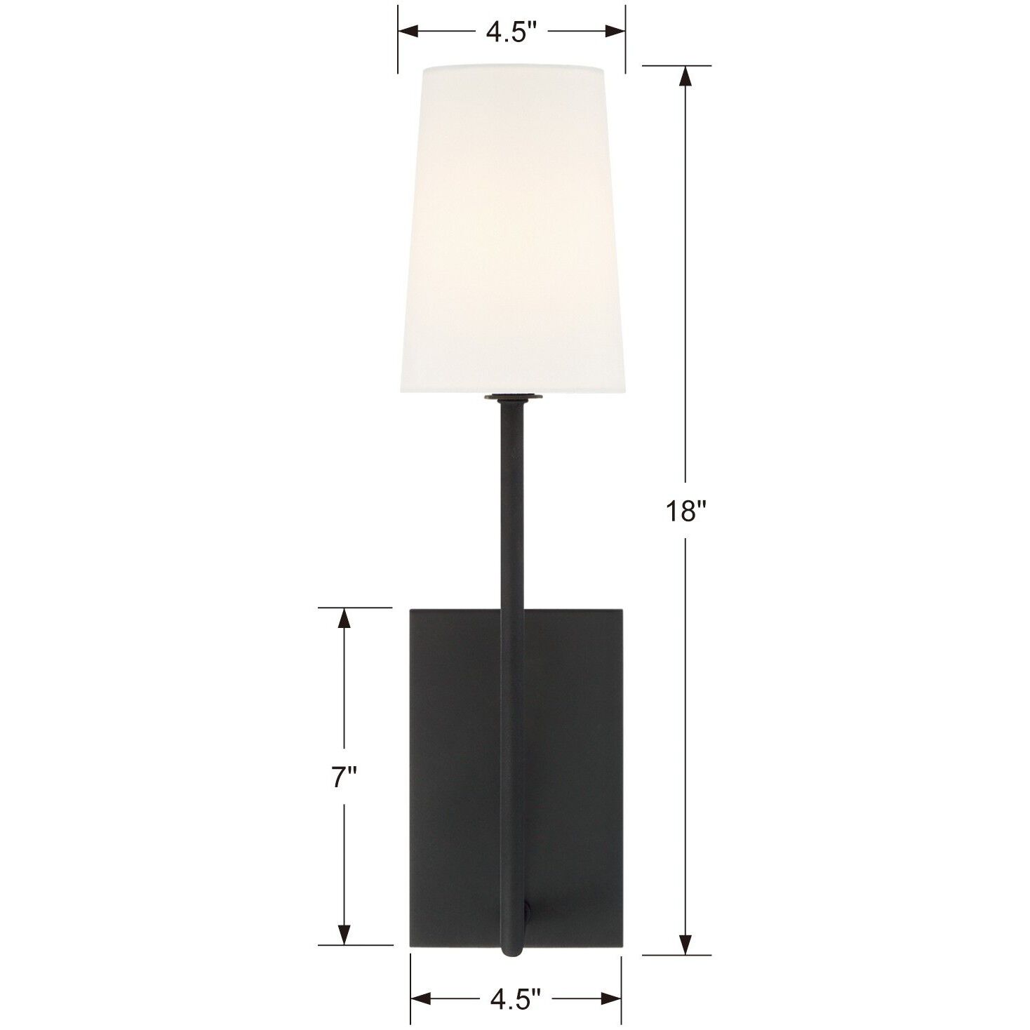 Lena 1 Light 4.5 inch Black Forged Sconce Wall Light