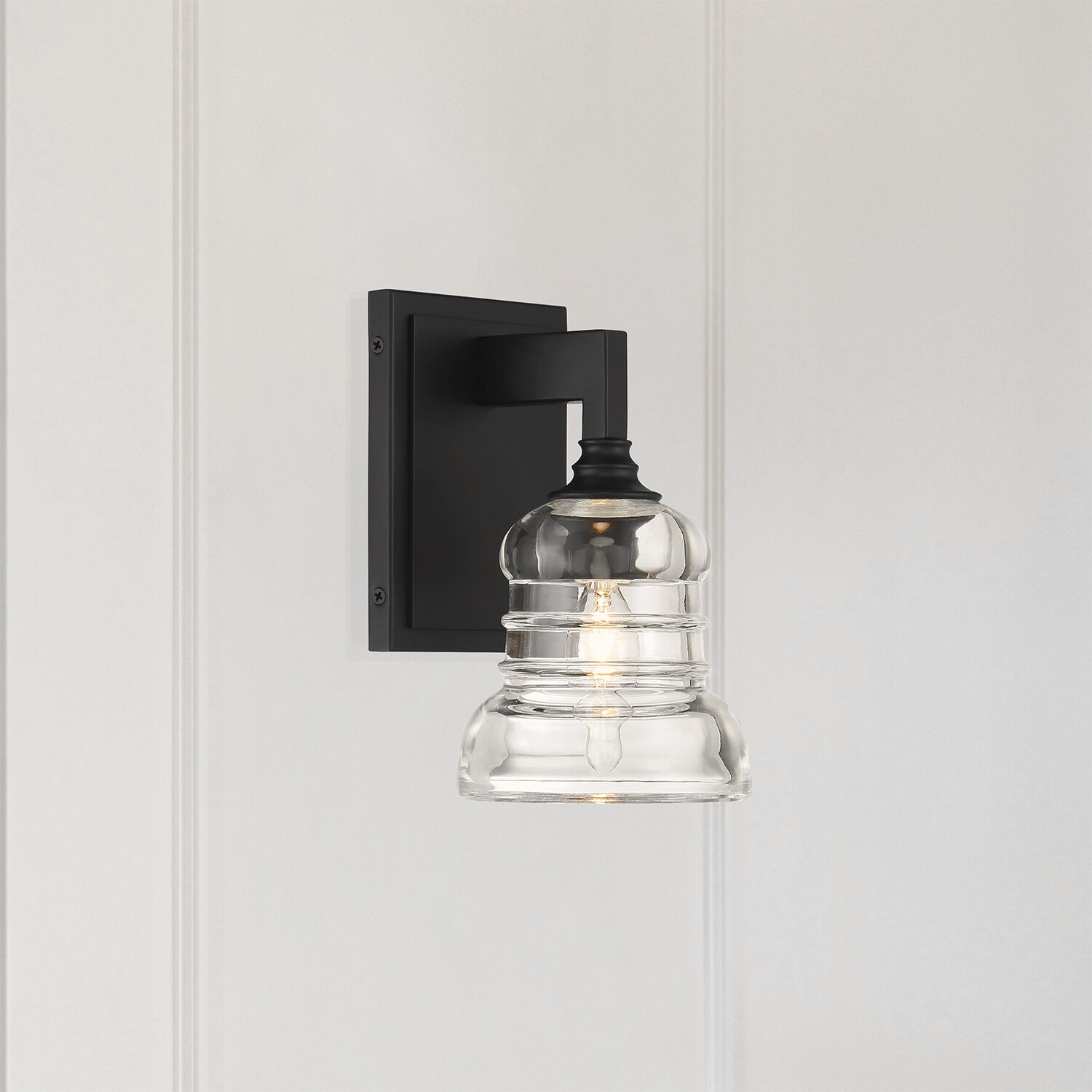 Gregory Bath Sconce Wall Light in Matte Black