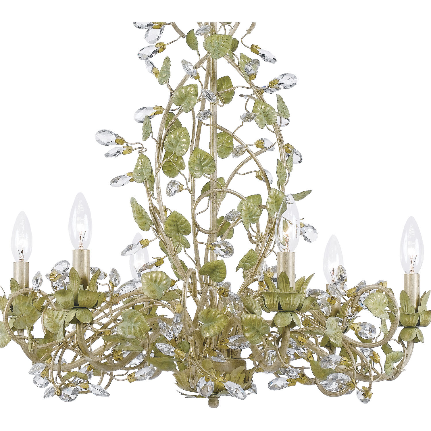 Josie 6 Light 25 inch Champagne Green Tea Chandelier Ceiling Light
