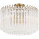Lofton 5 Light 18 inch Aged Brass Semi Flush Ceiling Light