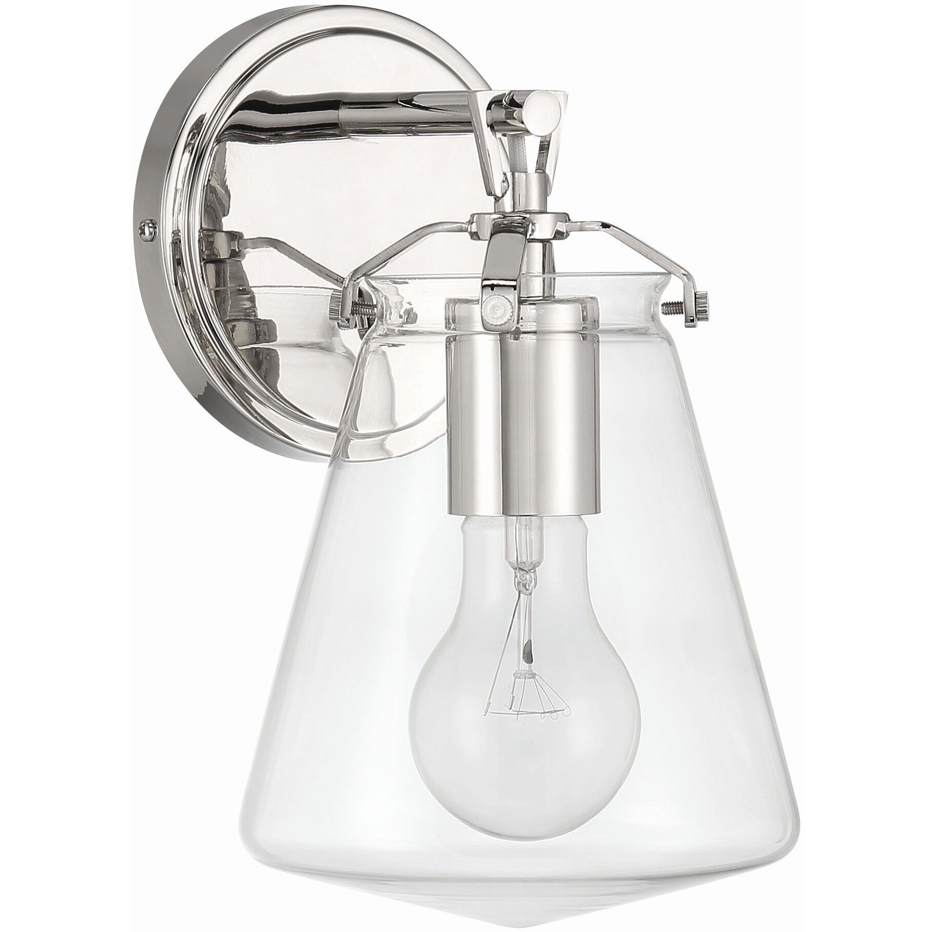 Voss Bath Sconce Wall Light in Polished Nickel