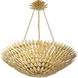 Broche 8 Light 30 inch Antique Gold Chandelier Ceiling Light