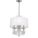 Othello 3 Light 14 inch Polished Chrome Mini Chandelier Ceiling Light in Clear Hand Cut