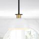 Gigi 1 Light 10 inch Black and Aged Brass Mini Pendant Ceiling Light