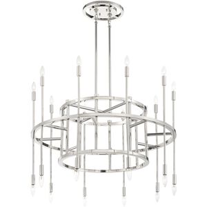 Aries 20 Light 40 inch Polished Nickel Chandelier Ceiling Light