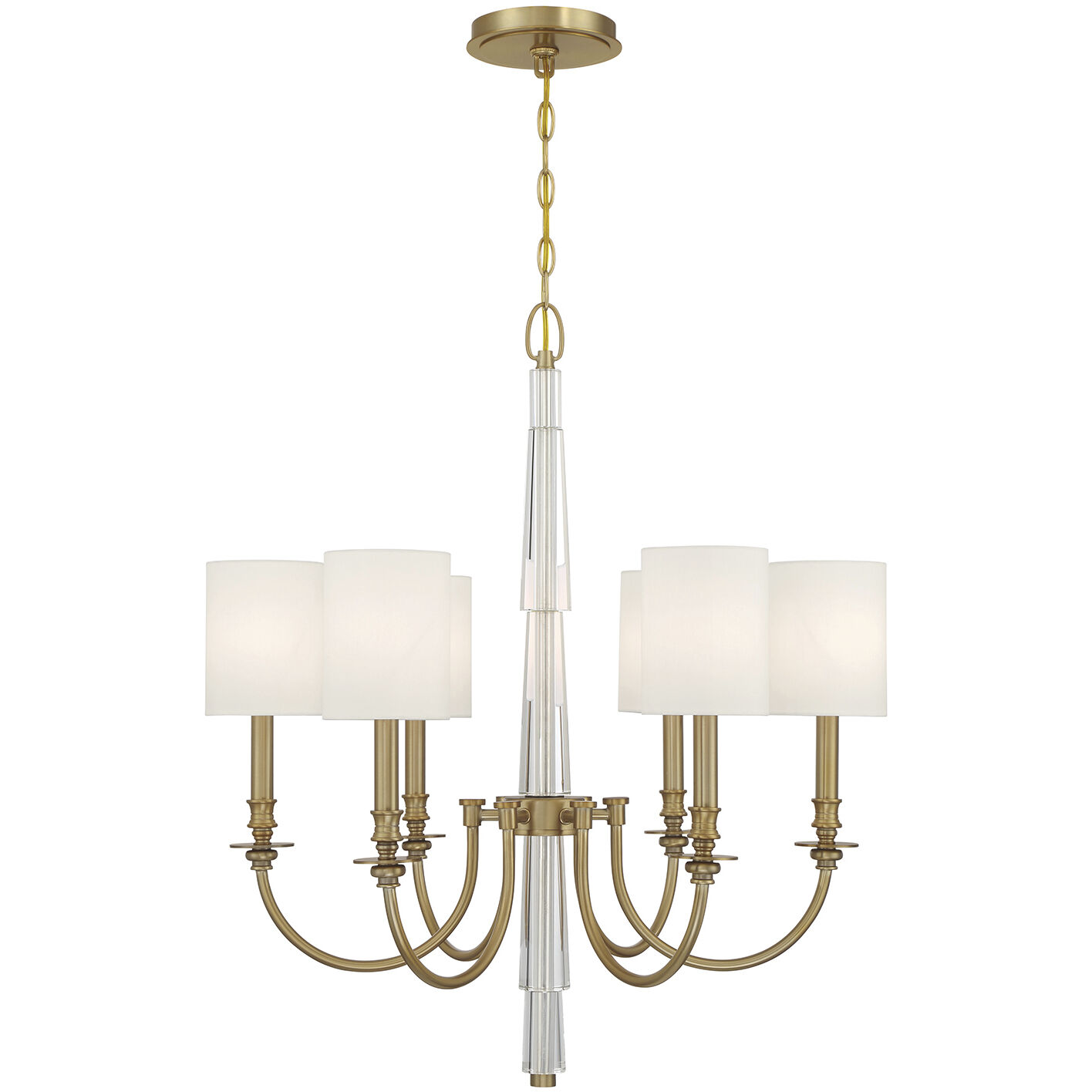 Lloyd 6 Light 26 inch Aged Brass Chandelier Ceiling Light