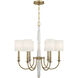 Lloyd 6 Light 26 inch Aged Brass Chandelier Ceiling Light