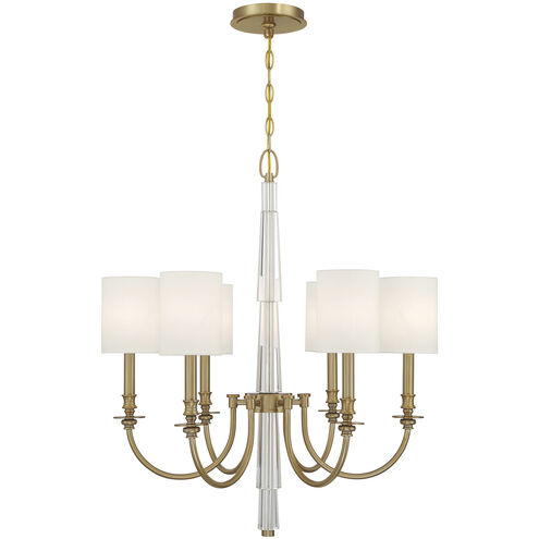 Lloyd 6 Light 26 inch Aged Brass Chandelier Ceiling Light