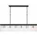 Emory 6 Light 49 inch Black Forged Linear Chandelier Ceiling Light