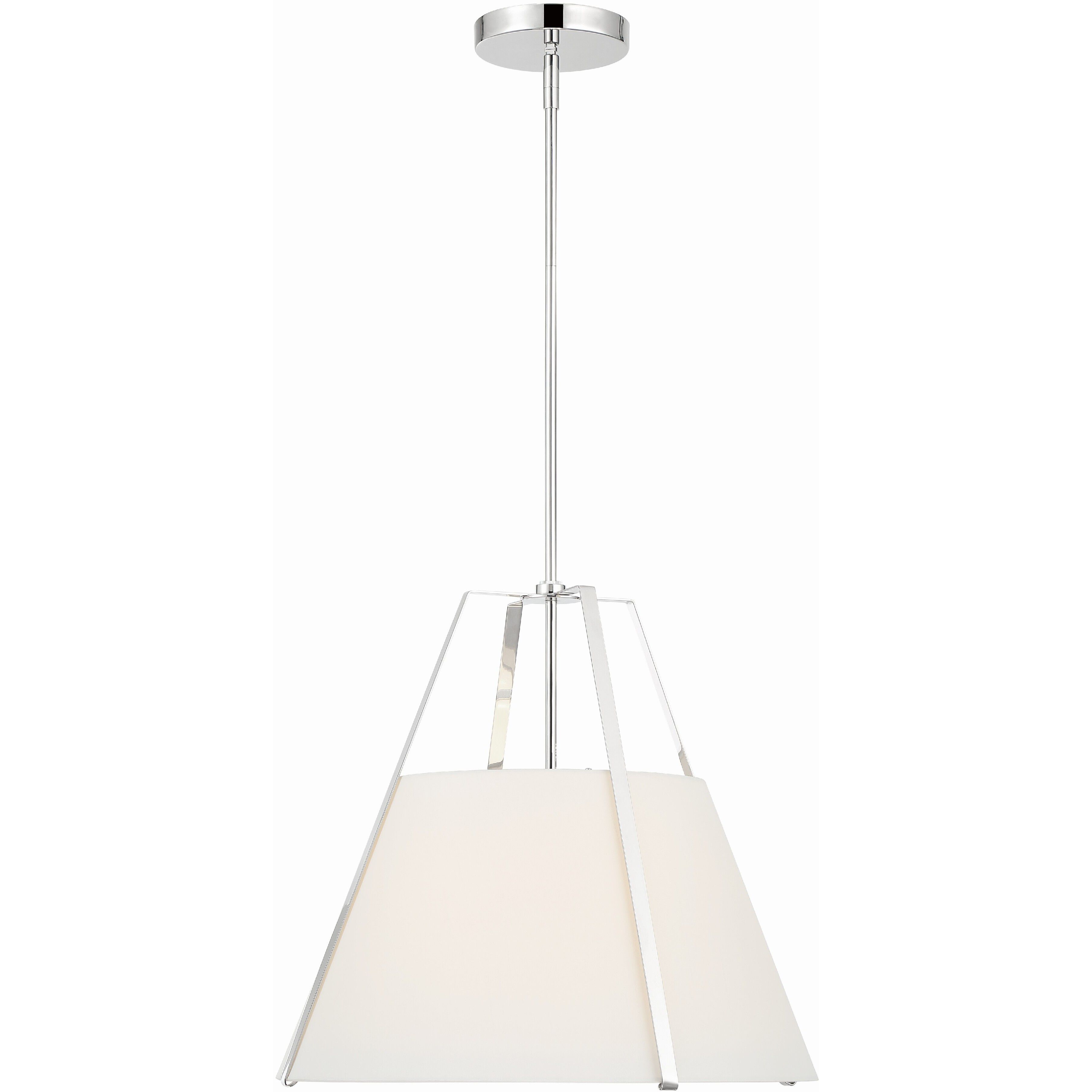 Fulton 3 Light 20 inch Polished Nickel Pendant Ceiling Light
