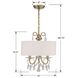 Othello 3 Light 14 inch Vibrant Gold Mini Chandelier Ceiling Light in Clear Swarovski Strass