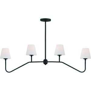 Keenan 4 Light 48 inch Black Forged Chandelier Ceiling Light
