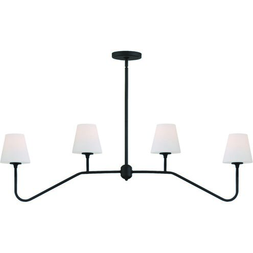 Keenan 4 Light 48 inch Black Forged Chandelier Ceiling Light