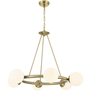 Maverick 6 Light 33.5 inch Vibrant Gold Chandelier Ceiling Light