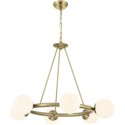 Maverick 6 Light 33.5 inch Vibrant Gold Chandelier Ceiling Light