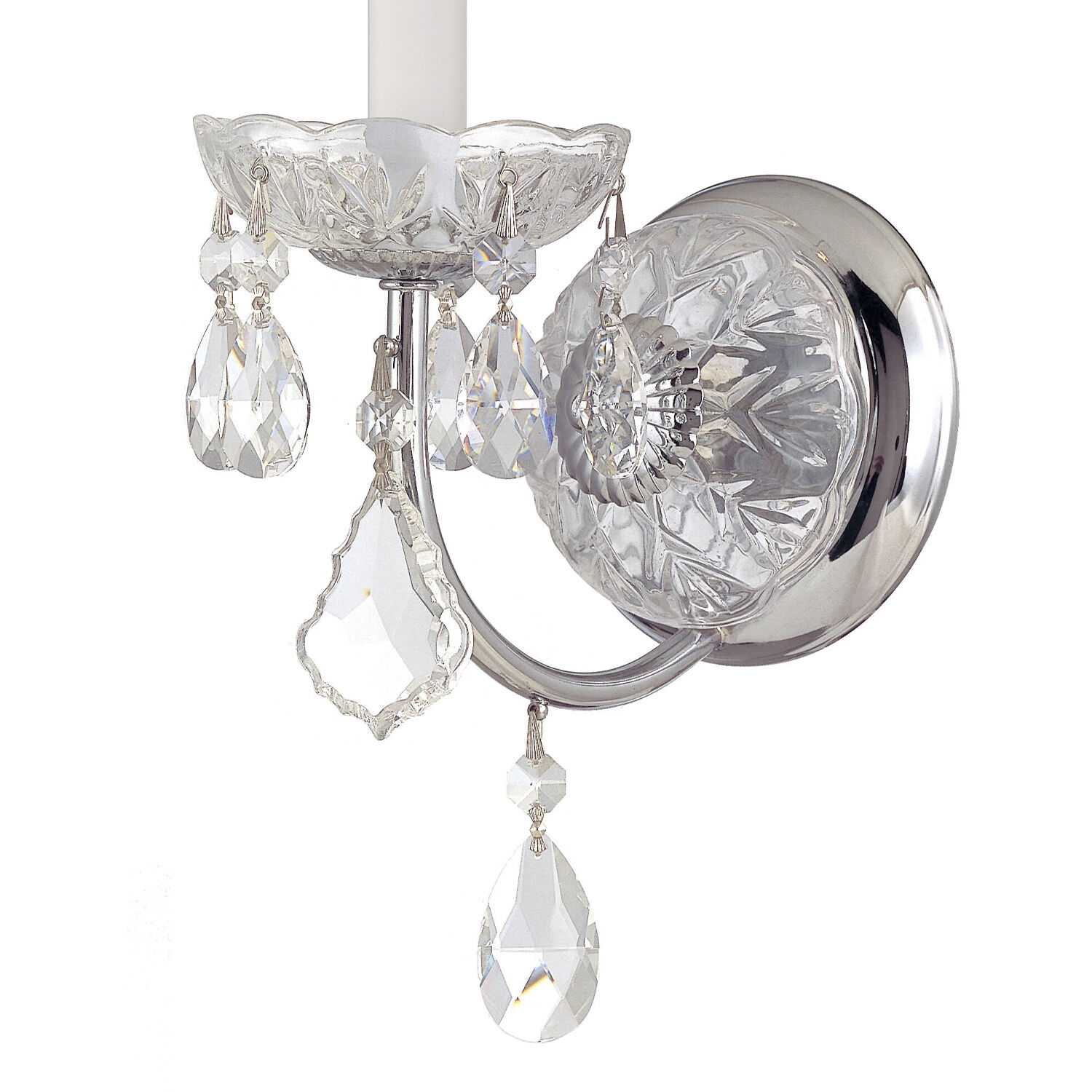 Imperial Sconce Wall Light in Clear Hand Cut