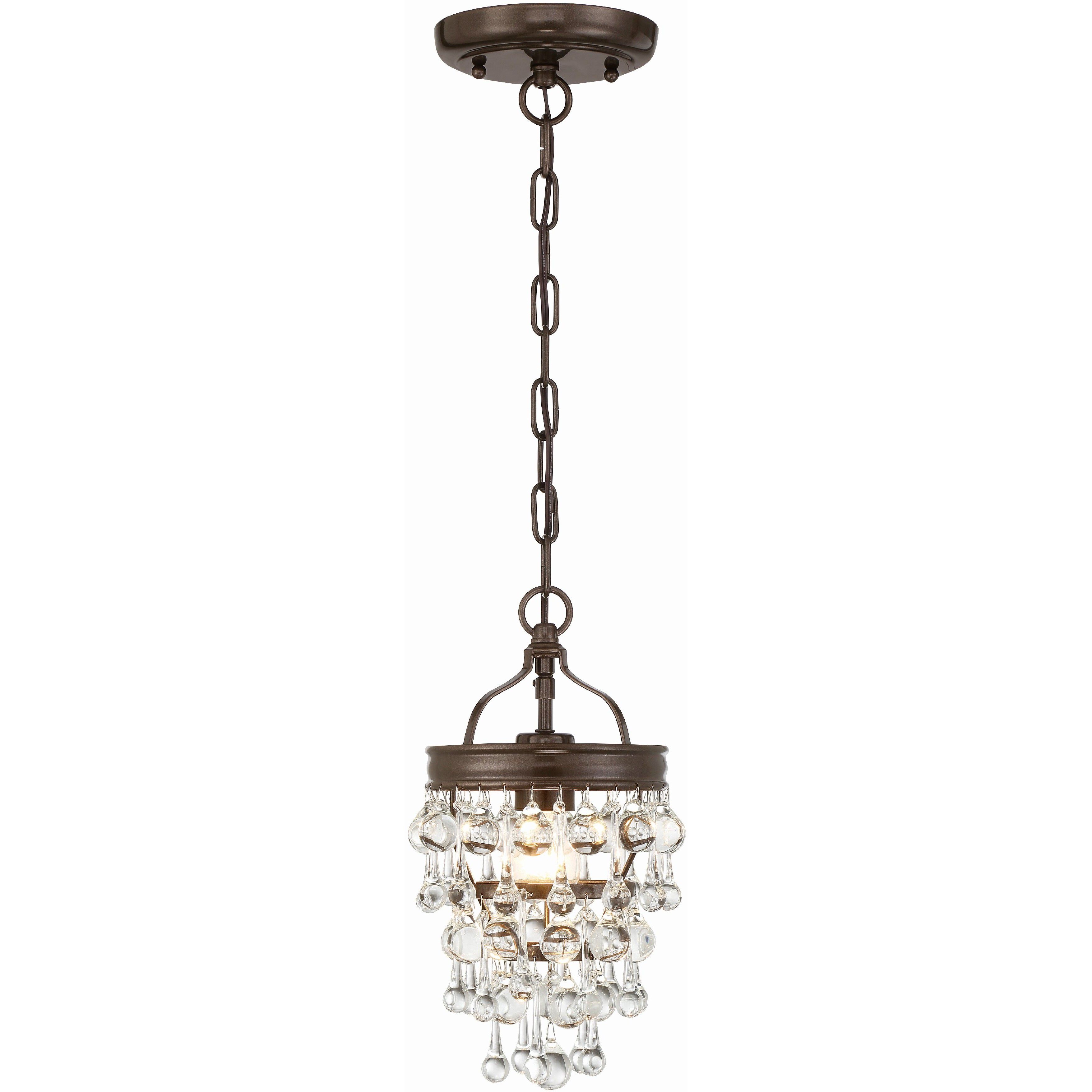 Calypso 1 Light 7.25 inch Vibrant Bronze Chandelier Ceiling Light