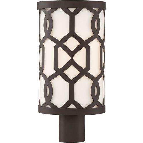 Jennings 1 Light 17 inch Dark Bronze Outdoor Lantern Post, Libby Langdon