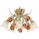 Southport 5 Light 22 inch Sage Rose Semi Flush Ceiling Light