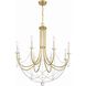 Delilah 8 Light 31.5 inch Aged Brass Chandelier Ceiling Light