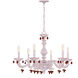 Signature 6 Light 28 inch Antique White Chandelier Ceiling Light