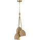 Jace 3 Light 11 inch Soft Gold Pendant Ceiling Light