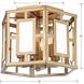 Hillcrest 6 Light 12 inch Vibrant Gold Semi Flush Ceiling Light
