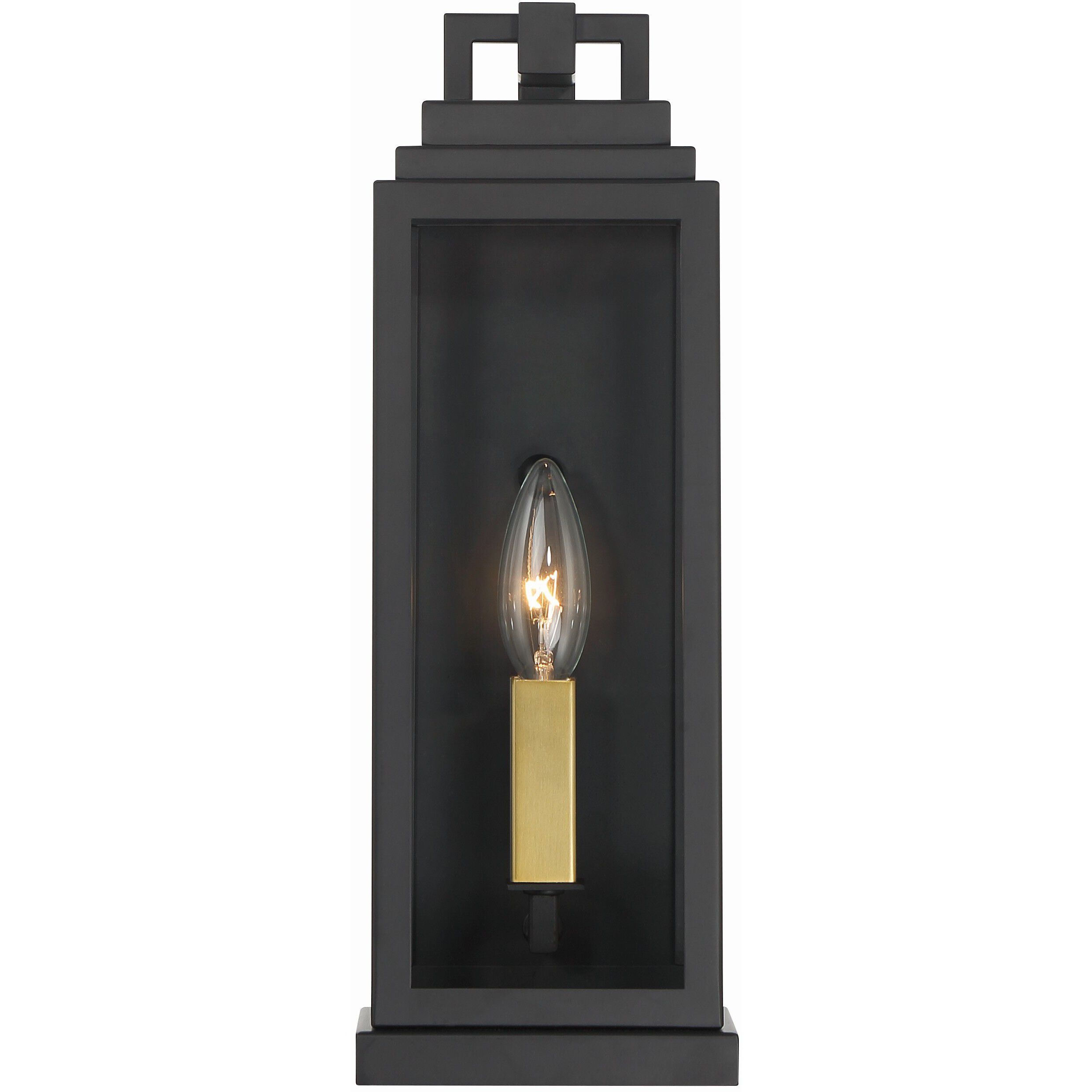 Aspen 1 Light 14 inch Matte Black Outdoor Sconce