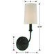 Sylvan 1 Light 4.75 inch Dark Bronze Sconce Wall Light