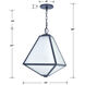 Glacier 3 Light 14 inch Black Charcoal Pendant Ceiling Light in White