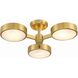 Orson 3 Light 22.5 inch Modern Gold Semi Flush Ceiling Light