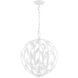 Broche 4 Light 16 inch Matte White Mini Chandelier Ceiling Light