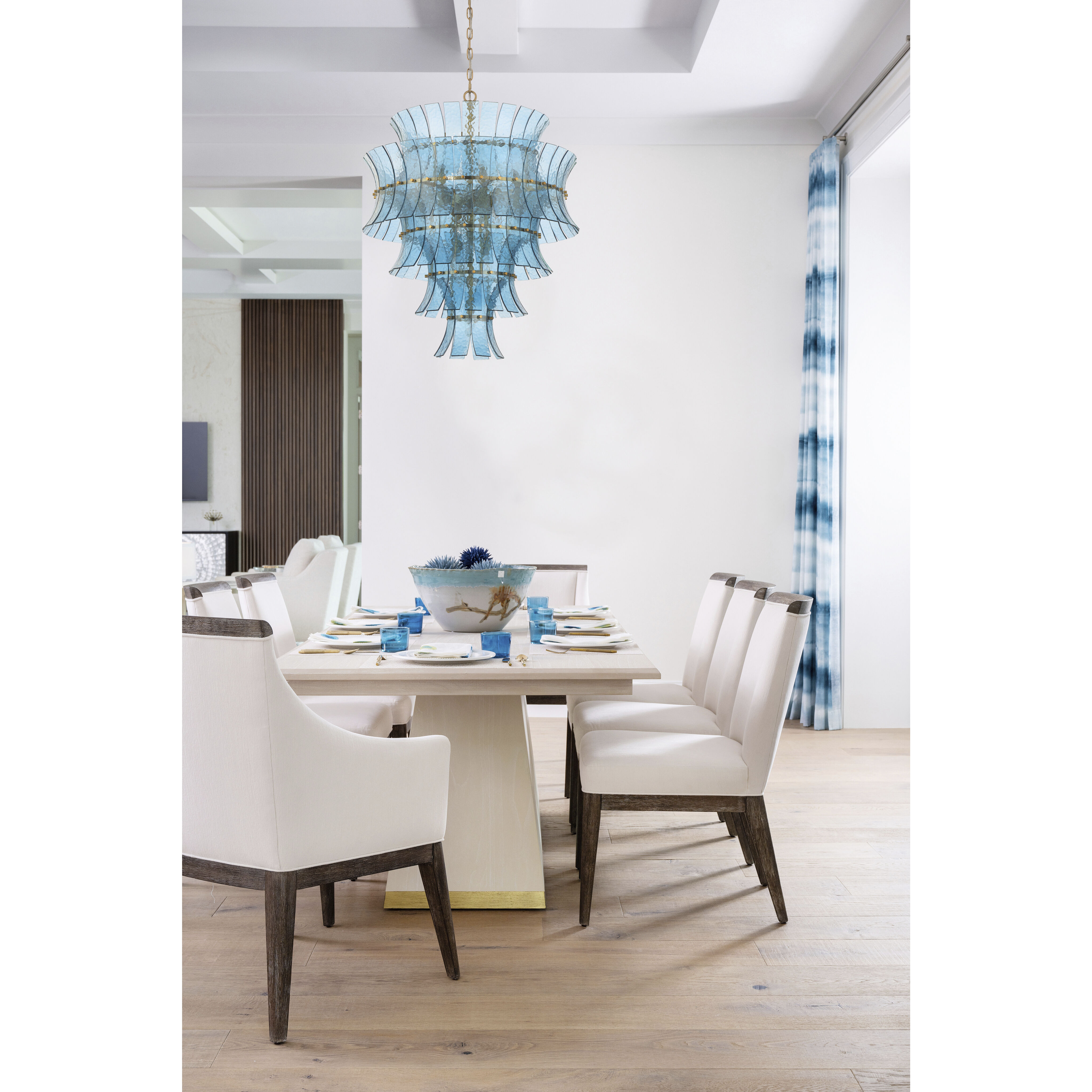 Abigail 21 Light 29.5 inch Aged Brass Chandelier Ceiling Light in Blue