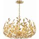 Broche 6 Light 27 inch Antique Gold Chandelier Ceiling Light