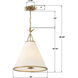 Broche 4 Light 18 inch Antique Gold Pendant Ceiling Light