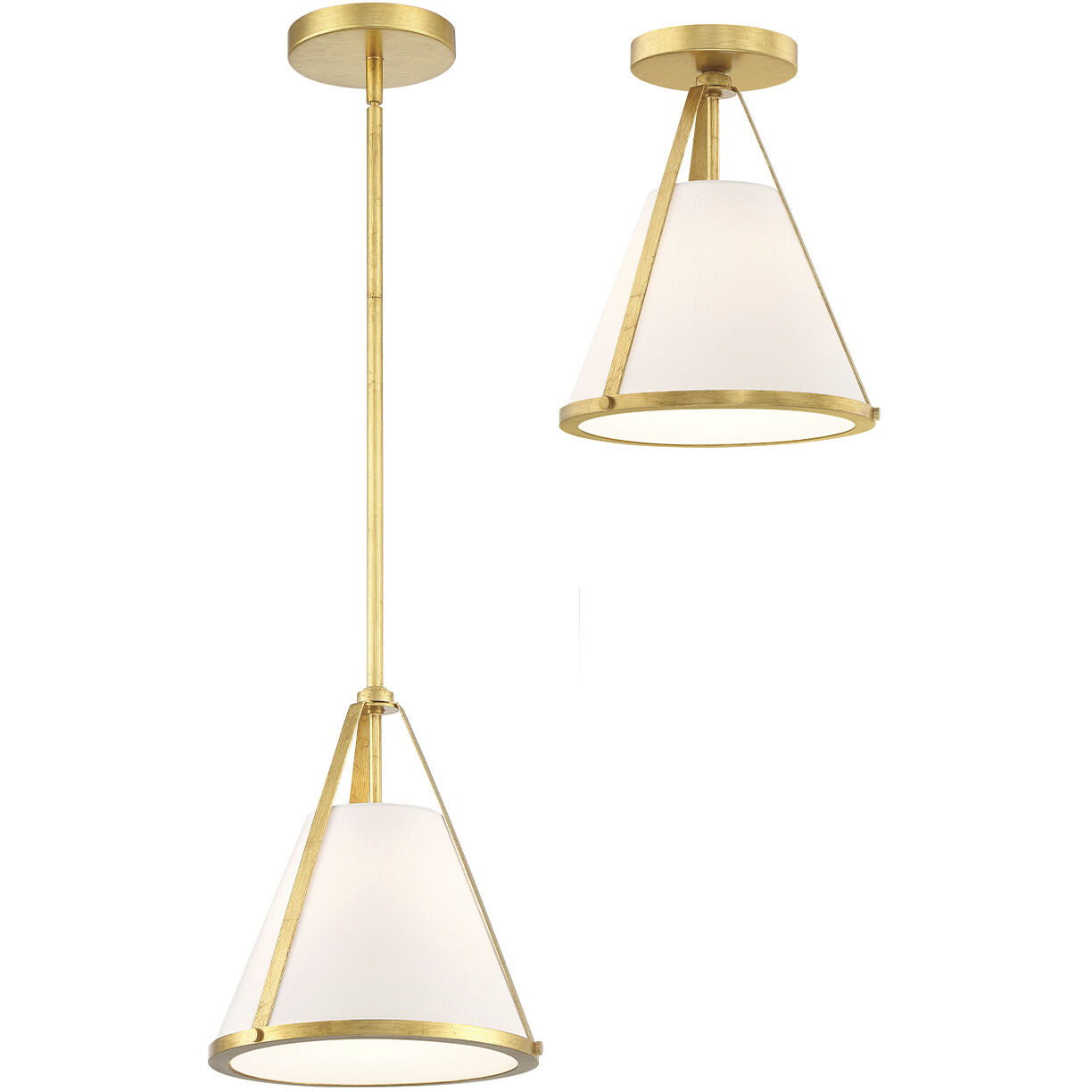Fulton 1 Light 9.25 inch Antique Gold Mini Pendant Ceiling Light