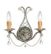 Signature 2 Light 12 inch Silver Leaf Wall Sconce Wall Light
