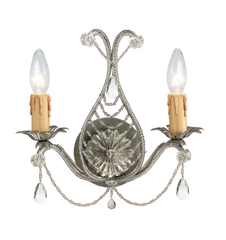 Signature 2 Light 12 inch Silver Leaf Wall Sconce Wall Light