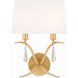 Rollins 2 Light 10 inch Antique Gold Sconce Wall Light
