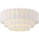 Addis 16 Light 32 inch Polished Chrome Flush Mount Ceiling Light in Tronchi Glass White