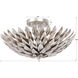 Broche 4 Light 16 inch Antique Silver Semi Flush Ceiling Light