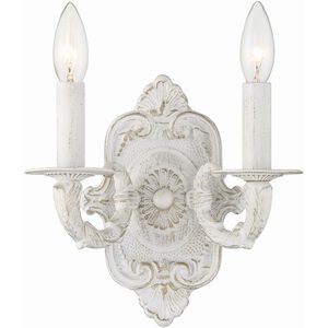 Paris Market 2 Light 10 inch Antique White Sconce Wall Light