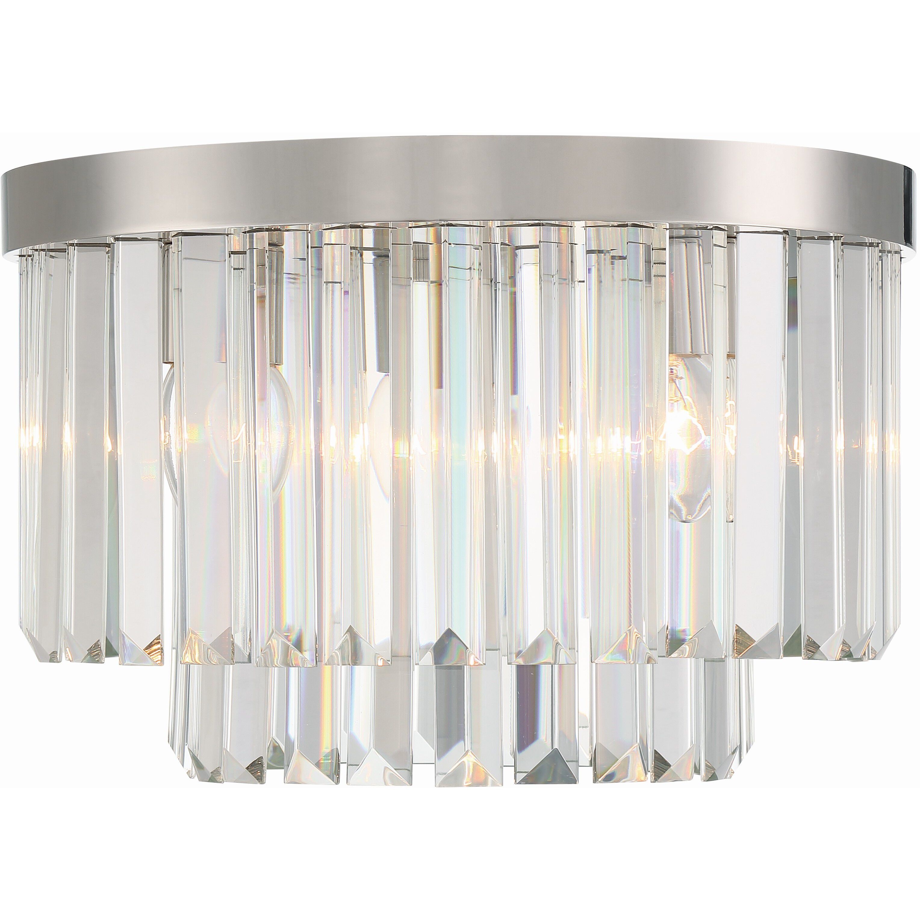 Hayes 4 Light 16 inch Polished Nickel Flush Ceiling Light
