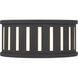 Kendal 2 Light 9.5 inch Black Forged Flush Ceiling Light